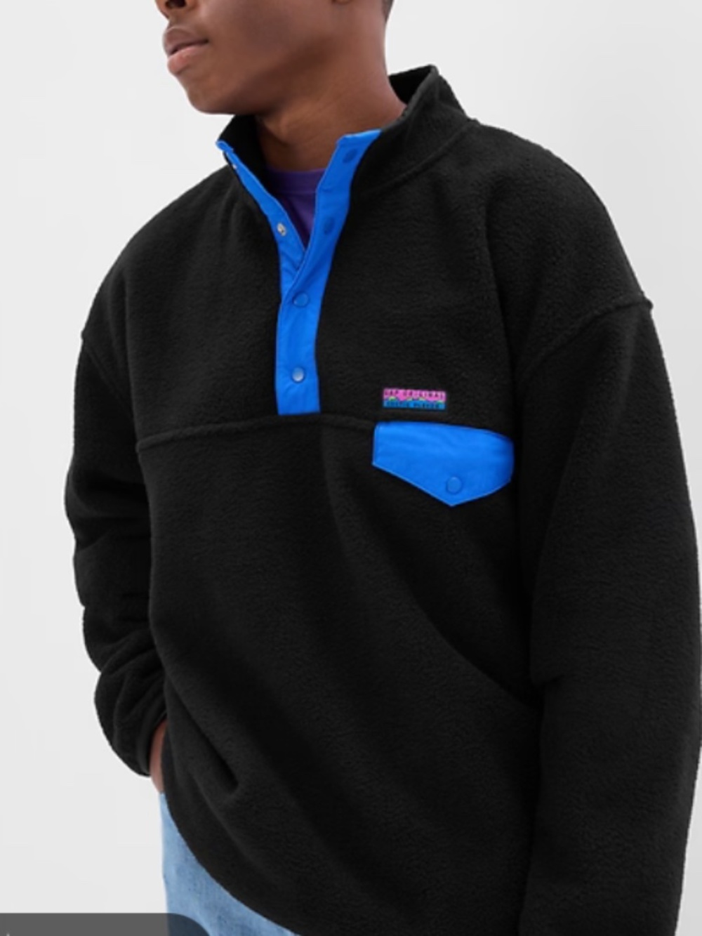 Gap Teen Arctic Fleece Mockneck Pullover Size 18-20